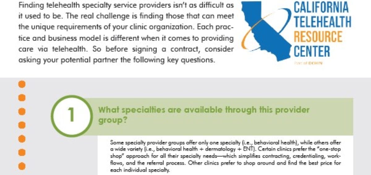 20 Questions to Ask a Specialty Service Provider
